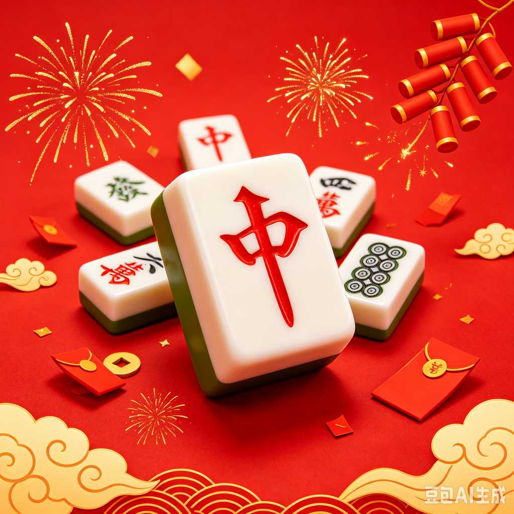 stylish text mahjong set